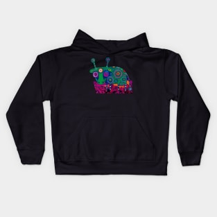 vaca verde Kids Hoodie